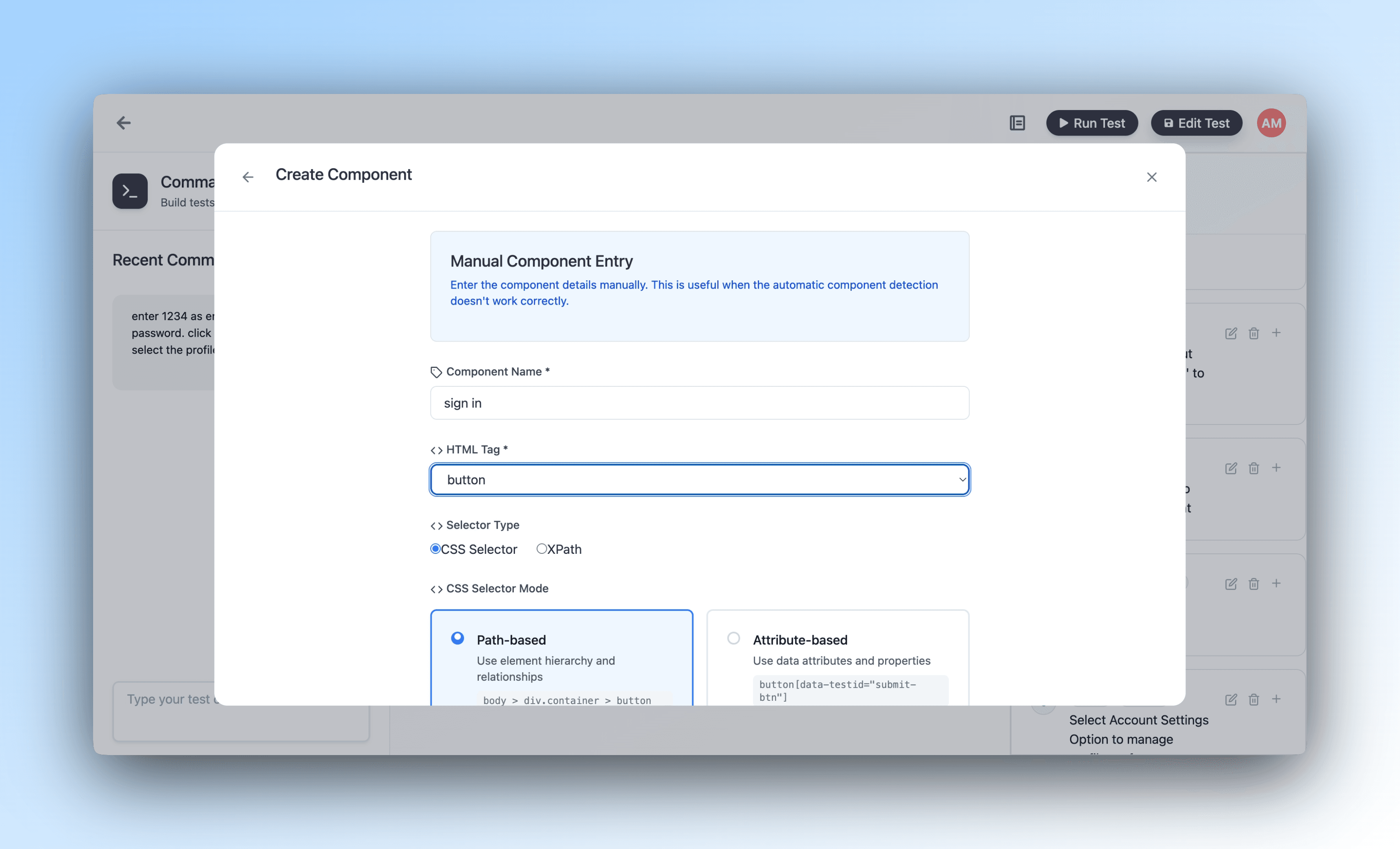Create Component Interface
